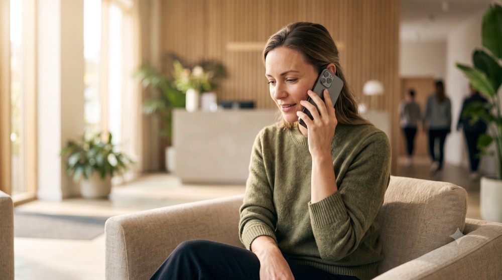 Presive placing an outgoing confirmation call