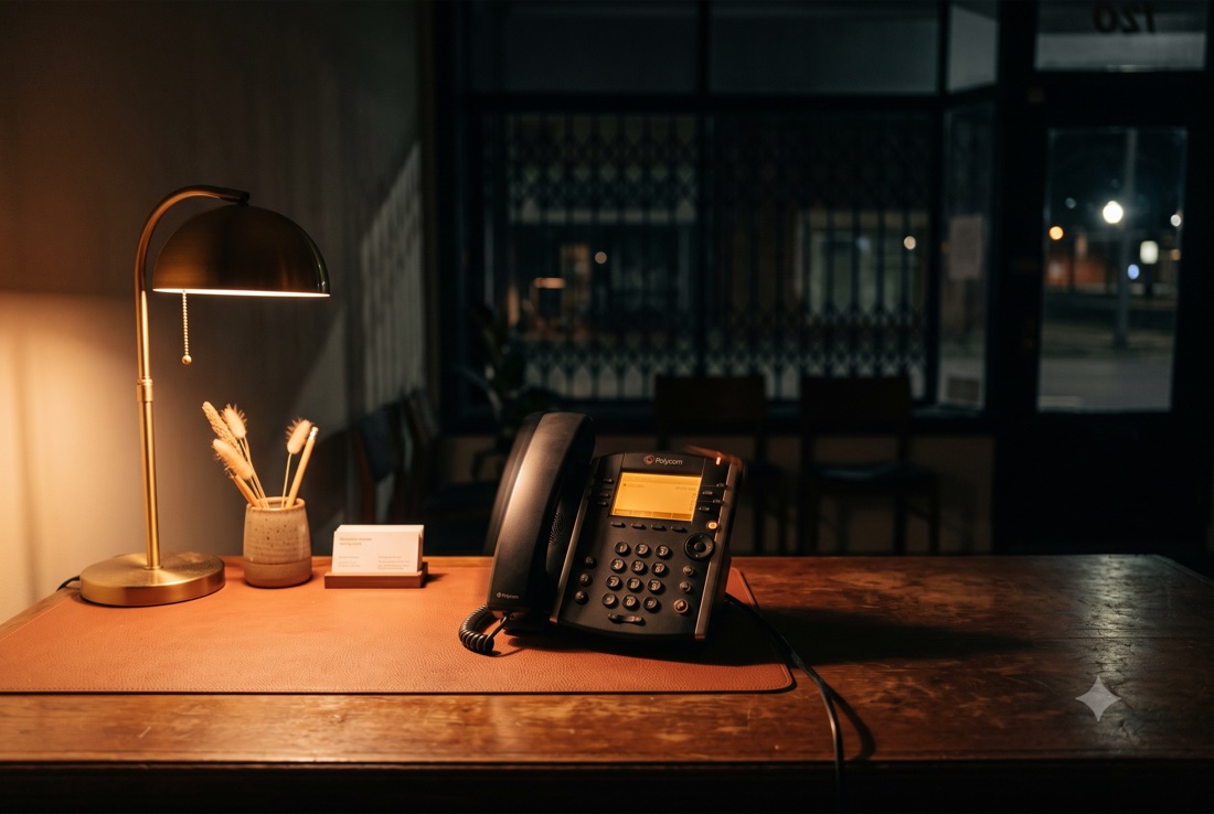After-hours reception desk